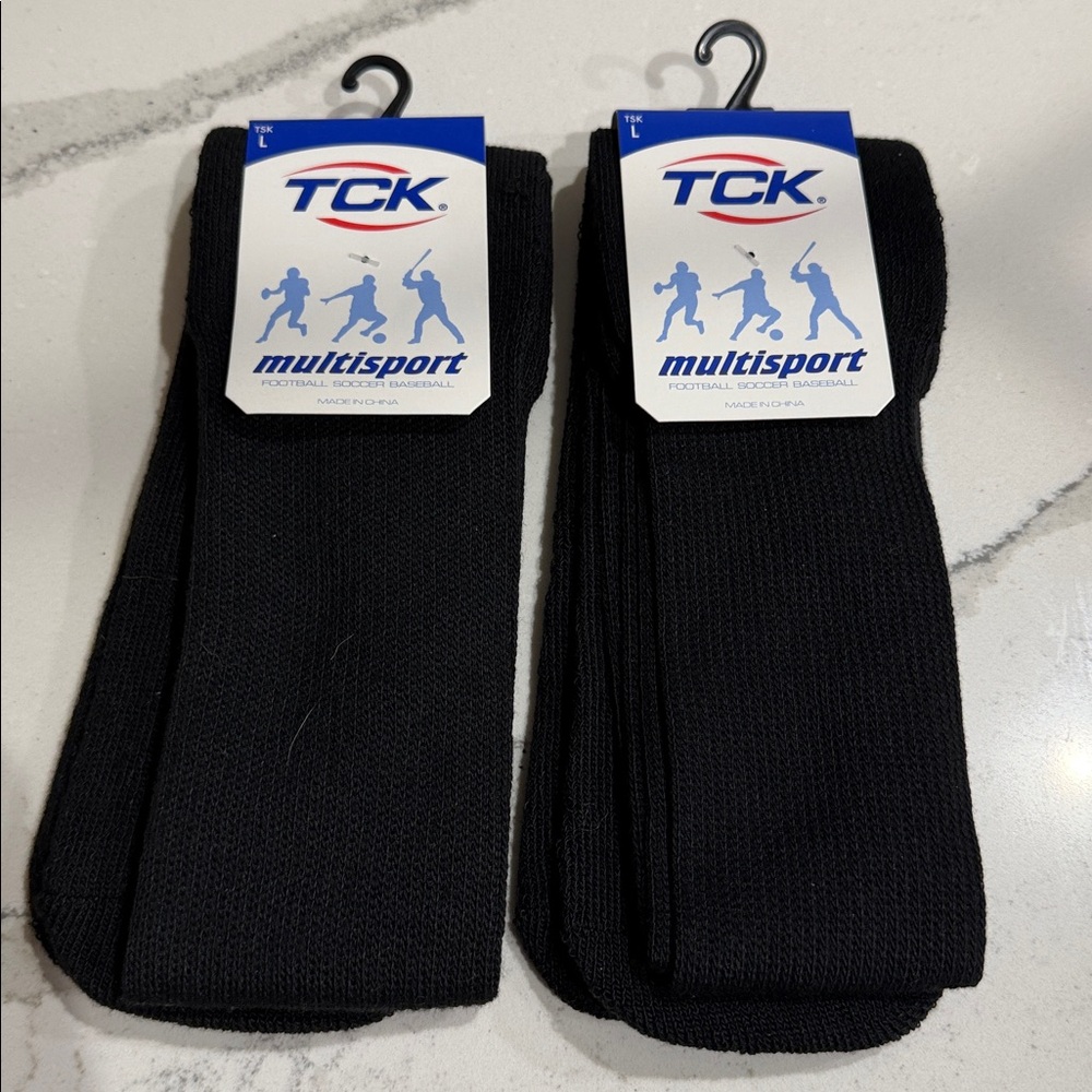 TCK multisport  Black Athletic Socks| Large 2 for 7